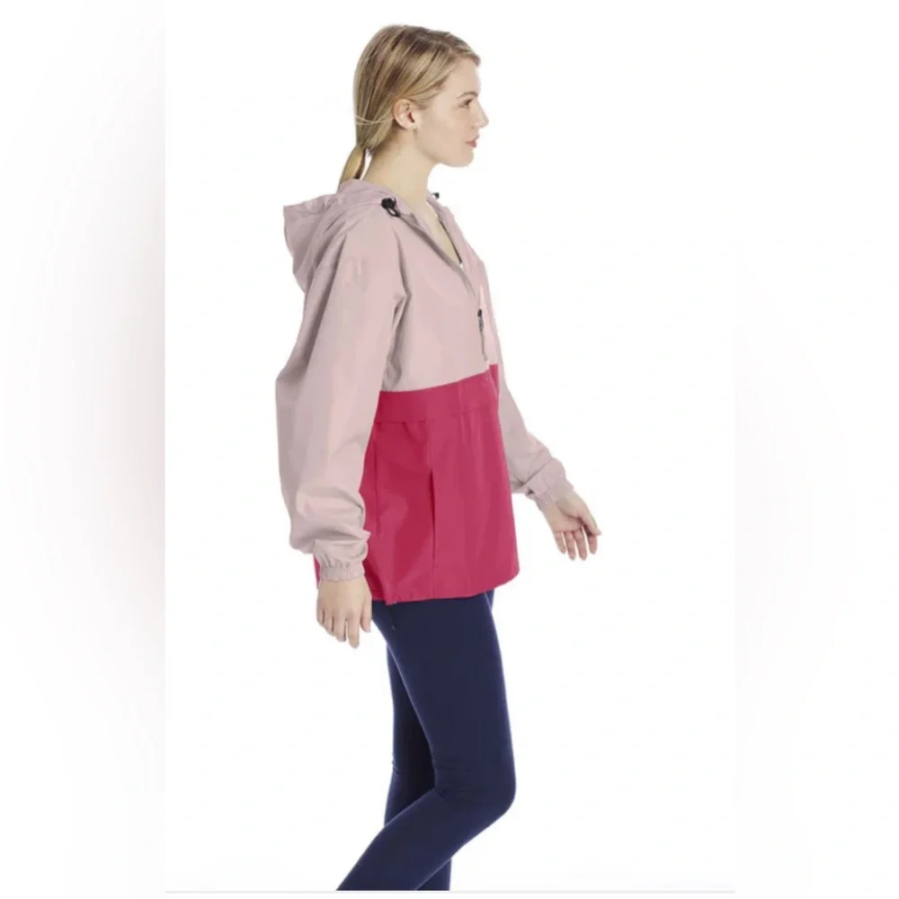 Champion Packable Colorblock Windbreaker Jacket. 2 Tone Pink NWOT - Picture 3 of 16